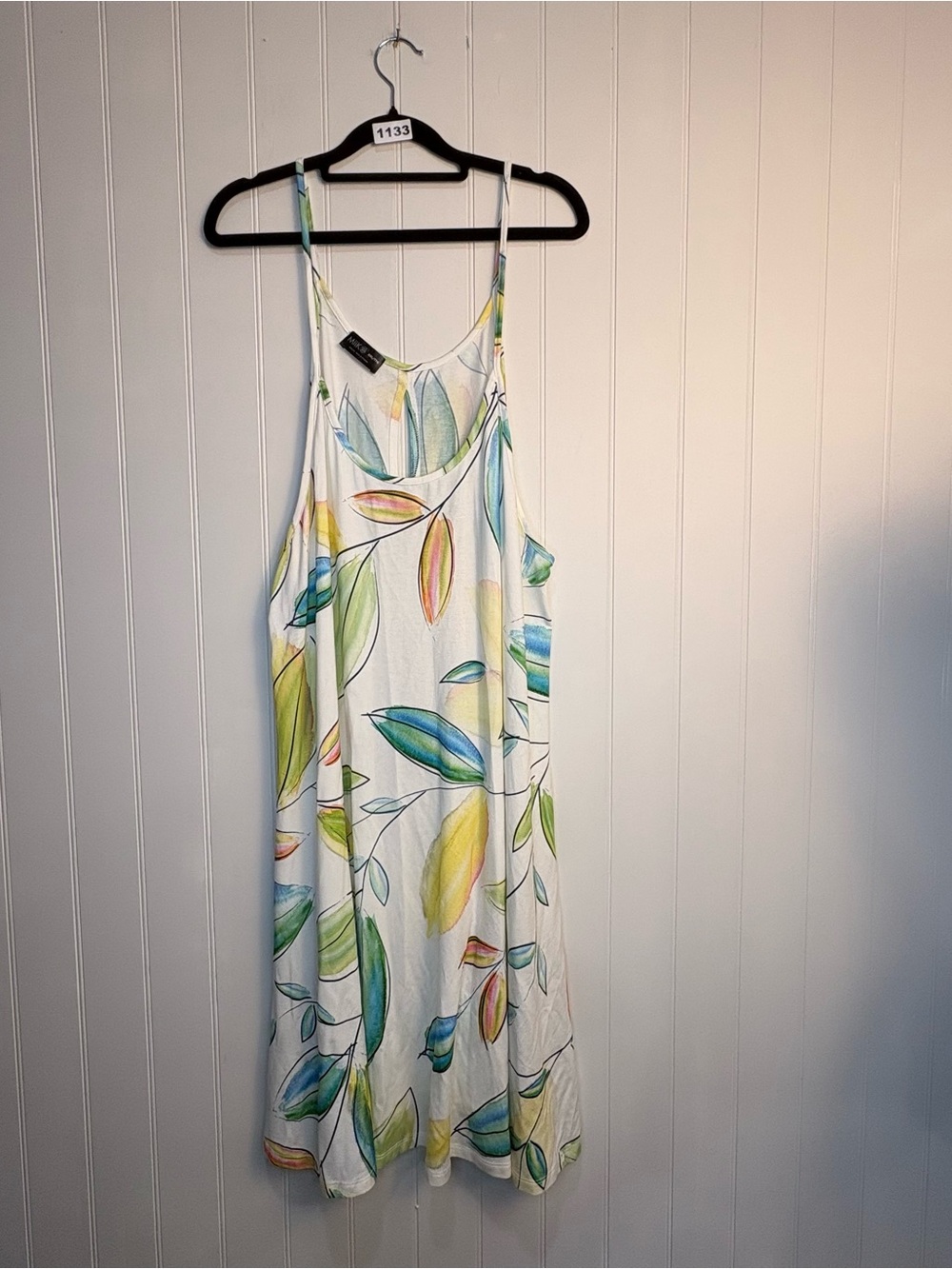 Miik Canada Leaf Print Maxi Dress XXL TTG Soft Stretch Sundress Summer Casual
